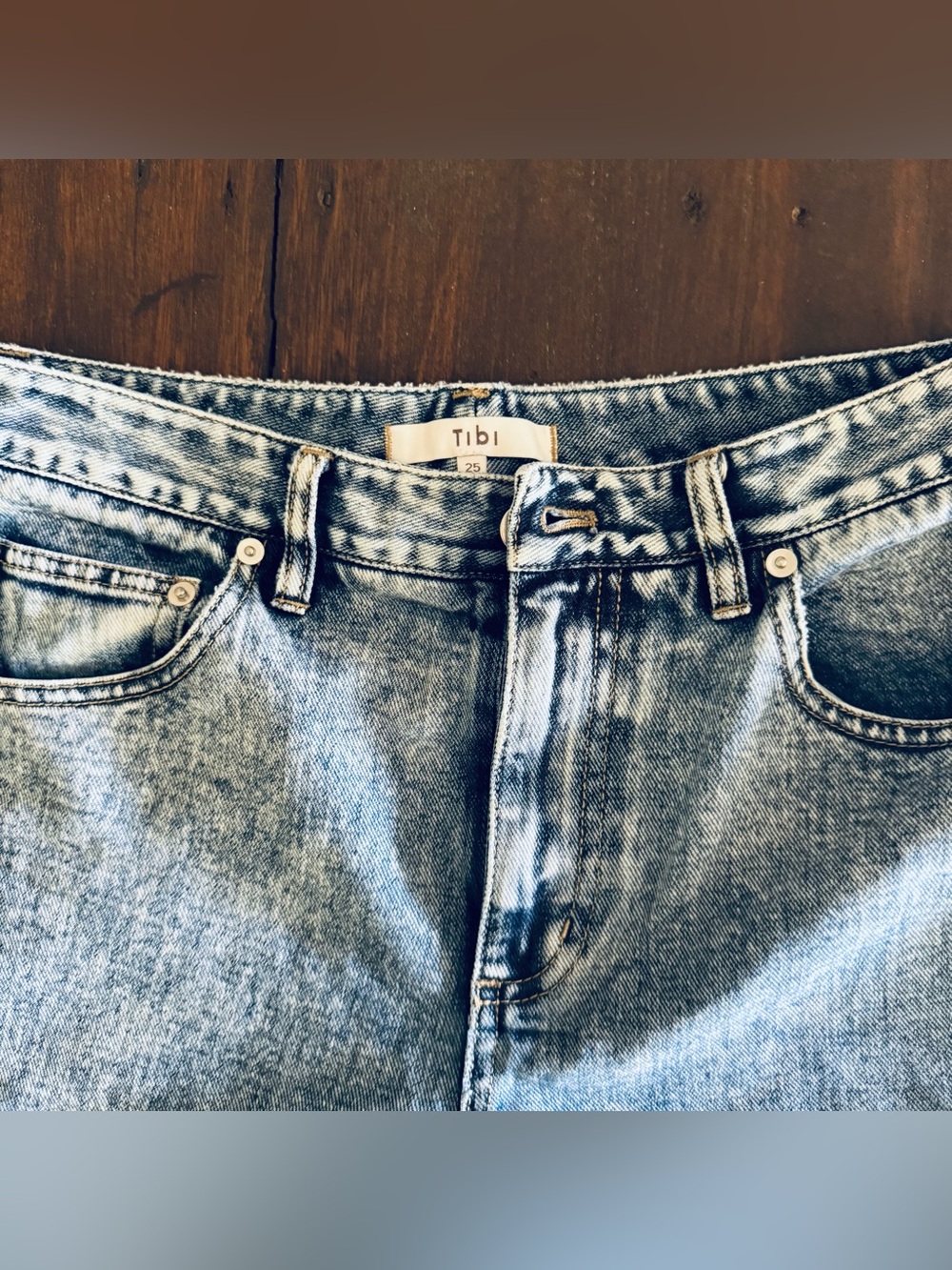 Tibi Acid Wash Sam Carpenter Jorts - Picture 3 of 4